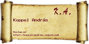 Koppel András névjegykártya
